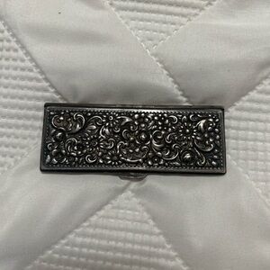 Elegant Silver Floral Key & Card Holder